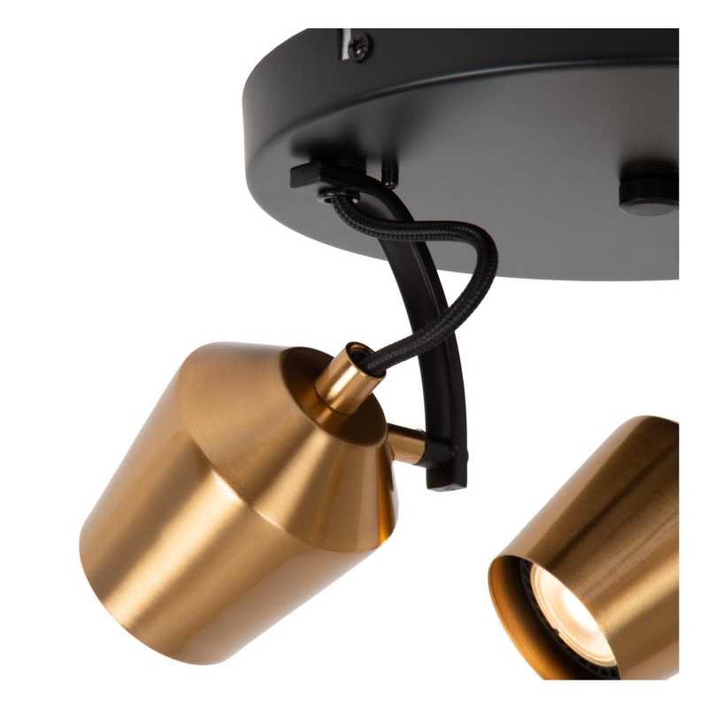 Lucide EMILE - Ceiling spotlight - Ø 23 cm - 3xGU10 - Matt Gold / Brass